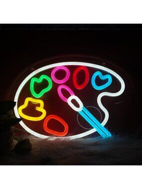 Color Pallet LED Neon Sign Multi Colored Dimmable LED Neon Light Painting Theme
